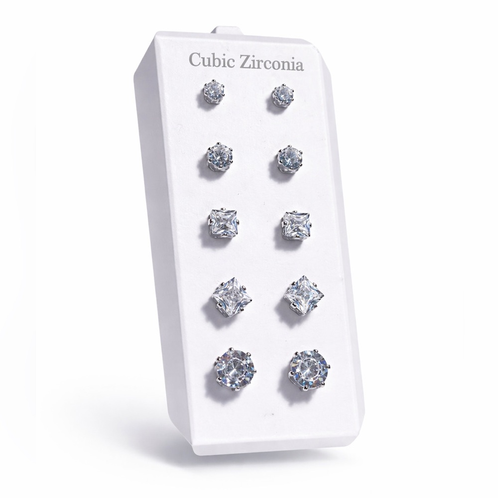 Giani Bernini Silver Cubic Zirconia Earring Set